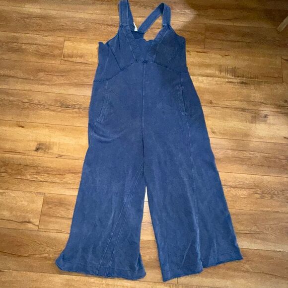 Daily Practice by Anthropologie The Palmra Sleeveless Jumpsuit Blue Size XL - Picture 9 of 16
